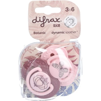 Difrax Dynamische Fopspeen Botanic 3-6 Maand (2 stuks)