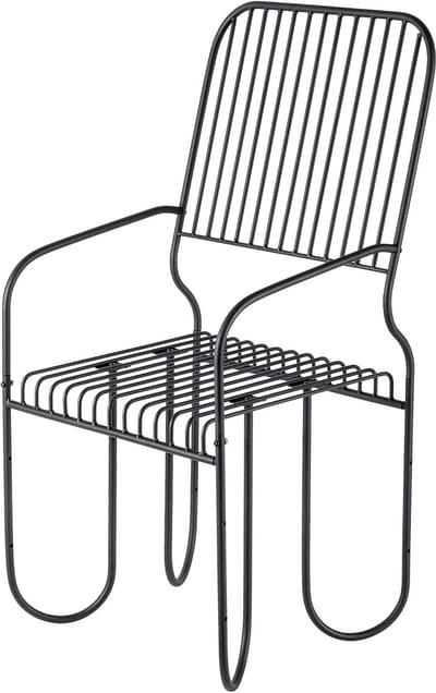 Moderne modulaire tuinbank van gepoedercoat staal met rugleuning (50 cm)