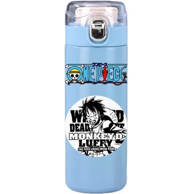 400 ml anime one piece bedrukte thermosfles roestvrijstalen mok lekvrije vacuümfles thermische koffie thee melk waterfles