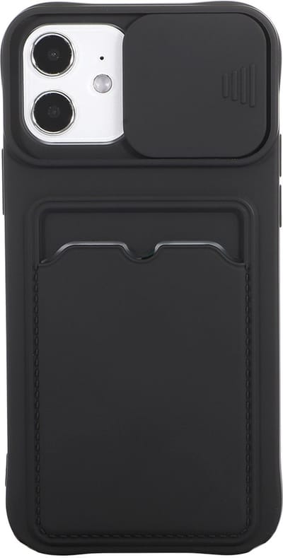 Hoesje geschikt voor iPhone 7 - Backcover - Pasjeshouder - Portemonnee - Camerabescherming - TPU - Zwart