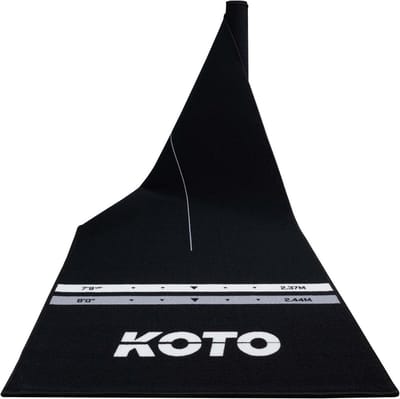 Dartmat Checkout - Oche Tapijt - Beschermt Vloer - Met Werplijnen - 285x80cm - Zwart