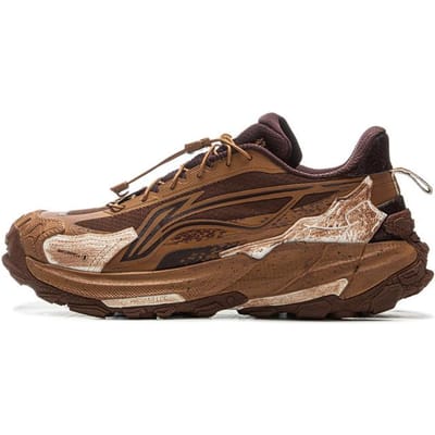 Li Ning Yijie 2.0 Su Zhi Dong Fang Thema Mode Outdoor Antislip Duurzaam Laag Uitgesneden Wandelschoenen Unisex Wandelschoenen Bruin AHTU005-6 43
