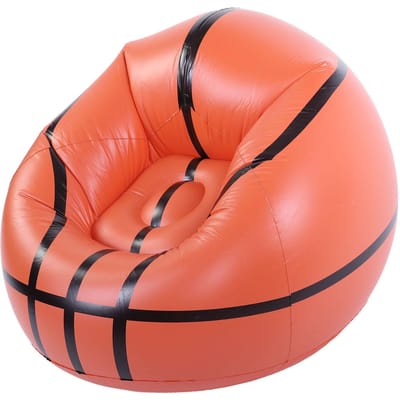 Opblaasbare Mand Lounge Stoel PVC Draagbare Opblaasbare Sofa Bank voor Slaapkamer Balkon Strand Zwembadfeest Binnen Buiten Oranje red