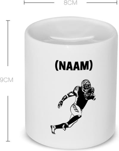 Akyol - american football met je eigen naam Spaarpot - American football - sport liefhebbers - nfl - verjaardag - verjaardagscadeau - mensen die houden van american football - cadeau - kado - geschenk - gift - 350 ML inhoud