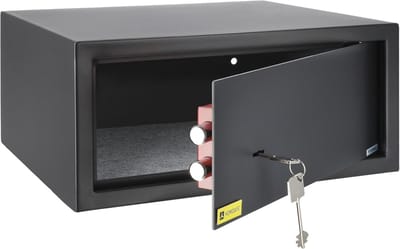 Veilig sleutelslot 20x44,2x38cm - Zwart - Beveiligingskluis voor Laptop, Digitale Media, Sieraden en Geld