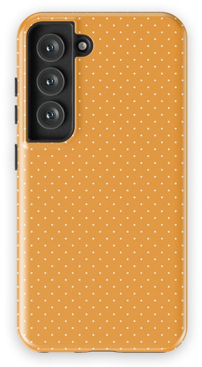 Micro Dots Tough Hoesje Samsung Galaxy S23 | Geschikt Voor Mag | Stippen Motief Backcover Samsung Galaxy S23 Golden Glow
