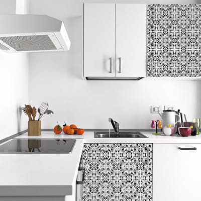 Zelfklevende tegelmuurstickers voor keuken en badkamer - 60 cementtegelstickers voor meubels van ORTIZ - 60 stickers 20x20cm