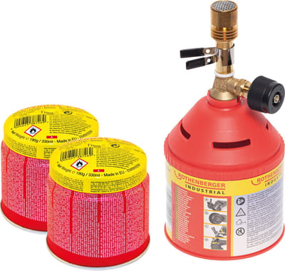 ROTHENBERGER Industrial Bunsenbrander incl. 2x C200 Cartouche 330ml met ILL Systeem - 1500004615