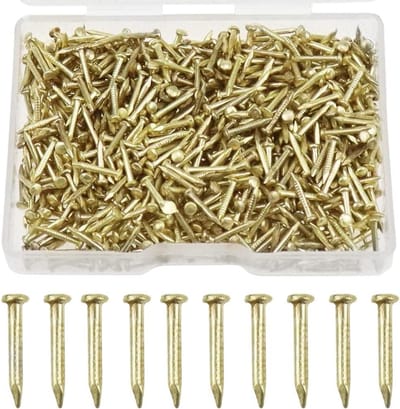 JGS Premium - Mini spijkers 10 mm goud voor hout - Draadfoto's bevestigingen 80 g