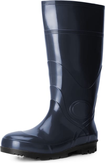 Ladeheid Heren Regenlaarzen - Thermo Rubber Laarzen Warm met Manchet Voering - PVC - LA-LMG-914-Bart - Navy - 44
