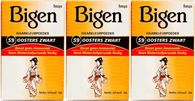 Bigen Hair Powder - 59 Oosters Zwart - Voordeelverpakking 3 Stuks