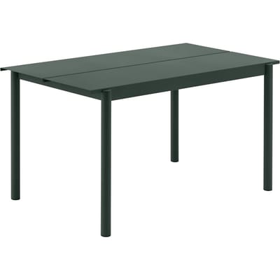 Muuto Linear Steel Tafel - donkergroen - 140 x 75 cm