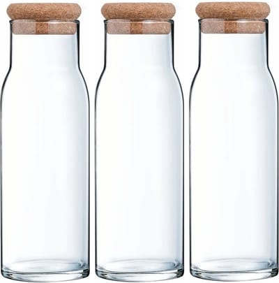 Luminarc Karaf Funambule 1 liter met KurkStop - 3 Stuks
