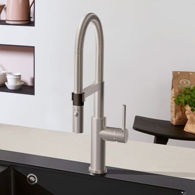 Villeroy & Boch Steel Expert 2.0 - Keukenkraan met flexibele uitloop en uittrekbare sproeikop, roestvrij staal 928000LC