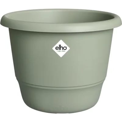 Elho Amiga Rond 30 - Bloempot voor Binnen & Buiten - 100% Gerecycled Plastic - Ø 29.5 x H 20.2 cm - Tijmgroen