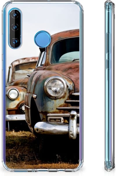 Huawei P30 Lite Anti-shock Hoesje met foto Vintage Auto