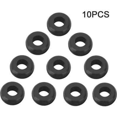 Œillets de sas en Silicone, 10 pièces, joints toriques, rondelles d'étanchéité, œillets pour sas sur bière brassée à domicile noir