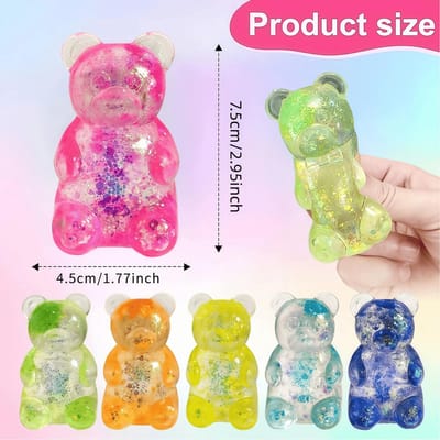1 Stuks Aurora Gummy Beer - Sensorisch Stressverlichtend Speelgoed, Gelei-achtige Vulling, Knijpspeeltje, Decompressiespeelgoed, Angstverlichtend Speelgoed beige