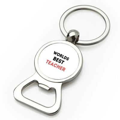 Akyol - worlds best teacher flesopener - Docent - de beste leraar/lerares - juf - meester - verjaardagscadeau - verjaardag - cadeau - afscheidscadeau - geschenk - leuke cadeau - kado - gift - juffendag - meesterdag - 9 bij 3 cm