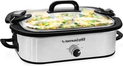 Elektrische Braadpan - Slowcooker - Maaltijden Bereiden - Vergrendelbaar Deksel - 3.3 Liter - Roestvrij Staal