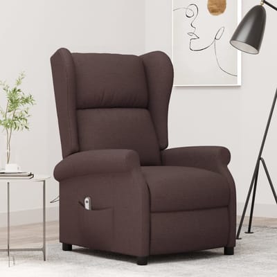 vidaXL - Fauteuil - verstelbaar - elektrisch - stof - bruin