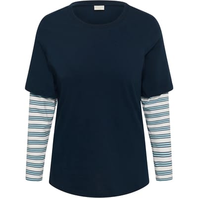 Dames-T-shirt met lange mouwen KAFFE Curve Kclorinda