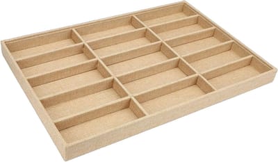Zonnebril Display - Brillen Organizer - Accessoires Tonen - 15 Vakken - 34x51x35cm - Jute