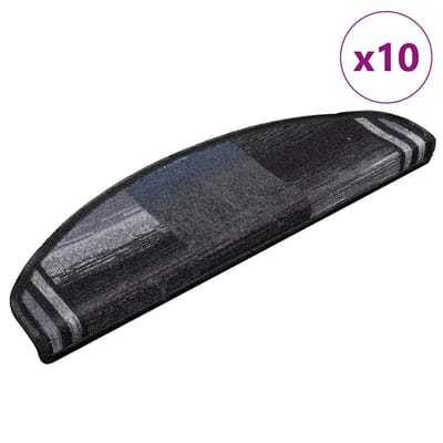 vidaXL - Trapmatten - zelfklevend - 10 - st - 65x21x4 - cm - zwart - en - grijs