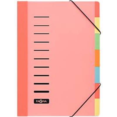 PAGNA sorteermap Color, voor A4,  7 waaiers, polypropeen, rood
