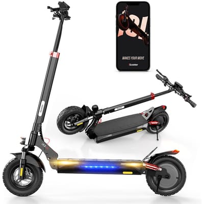 iScooter iX3 Trottinette Électrique Pliable Urbaine pour Adultes Moteur 800W Batterie 48V10Ah Pneus Pneumatiques Tout-Terrain 10 Pouces EScooter pour Déplacements Urbains noir