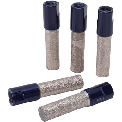 5-delige droogboorbitset 12 mm tegelgatzaagboorbits M10 voor haakse slijpers Marmer Keramiek Glas Porseleinen Tegels Steen Bloempotten