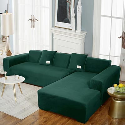 Hoge kwaliteit fluwelen bankhoes L-vormige bank stoelhoezen voor woonkamer hoes voor hoekbank elastische bank hoes wasbaar 2seater 140-185cm