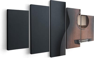 Artaza Canvas Schilderij Vijfluik Gitaar - 100x50 cm - Wanddecoratie Woonkamer - Schilderijen - Muurdecoratie
