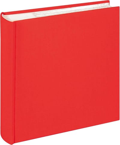 Fotoalbum Linnen - Insteekalbum Memo - Foto's Opbergen - Met Notitievelden - 200 Foto's 10x15cm - Rood