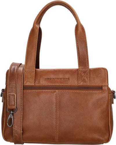 Hide & Stitches Porto Schoudertas - Handtas - Crossbody - Leer - Compact Model - Leren Dames Tas - Bruin