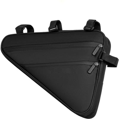 Sacoche de Cadre de Vélo 2.3L Réfléchissante Sécurité Nuit Rangement Outils Sac de Vélo black