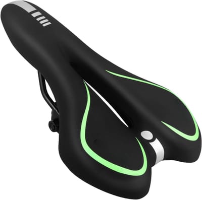 Famanu - Gel fietszadel voor heren en dames, waterdicht, comfortabel en zacht, geschikt voor racefiets, MTB en hometrainer – Zwart