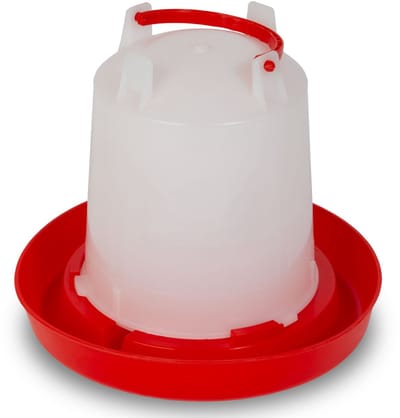 EBERTH Pluimvee-drinkbak voor kippen met een inhoud van 1 liter, drinkbakken voor pluimvee, drinkbakken, automatische drinkbakken, PP-copolymeer, toebehoren voor landbouwbedrijven, draaggreep
