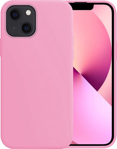 Hoesje - Geschikt voor Apple iPhone 14 - Sterk & Shockproof - Hoes Cover - Siliconen Case - Telefoonhoesjes - Lichtroze