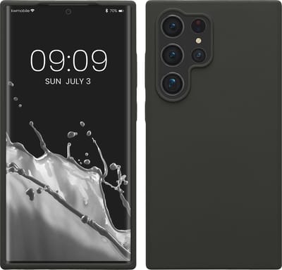 kwmobile telefoonhoesje geschikt voor Samsung Galaxy S24 Ultra - Hoesje met siliconen coating - Smartphone case in donkergrijs