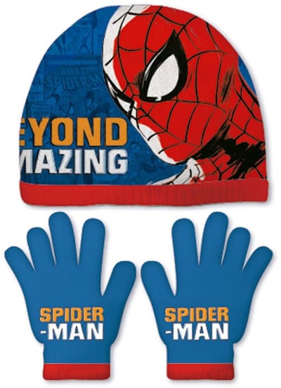 Muts en Wanten Spider-Man Great power Blauw Rood