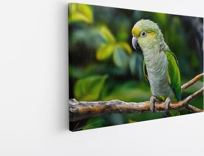 Saammp Canvas Schilderij - Papagaai - Natuur - Dieren - 45x30 - Foto op canvas - Wanddecoratie - Muurdecoratie Woonkamer - Slaapkamer decoratie - Canvas Print