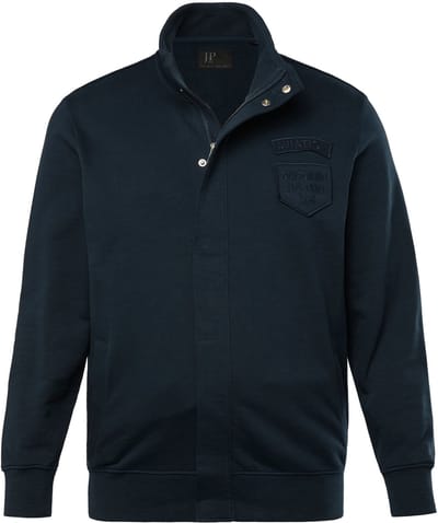 JP 1880 - Heren - Trainingsjasje FLEXNAMIC® buikfit badges tall - Navy blauw - Maat 7XL