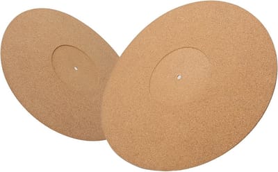 LP Platenspeler Slipmat Platenkussen, Zacht Kurk Antistatisch Antislip Platenplaten Platenkussen Slipmat Mat Pad voor 12 Inch Vinylplaten, Diameter 295 Mm
