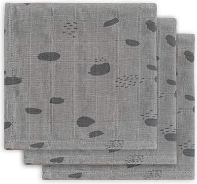Jollein Hydrofiel Monddoekje Spot - Storm Grey - 3 Stuks