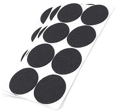 Zelfklevende Viltglijders - 24 Stuks - Rond en Zwart - Ø 50 mm - Meubel- en Vloerbescherming