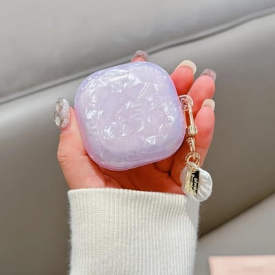 Dromerige Witte Roze Glanzende Schelp Case Voor Samsung Galaxy Live 2 Zachte Siliconen Schokbestendige Oortelefoon Case voor Galaxy Buds Pro Cover For GalaxyBuds 2Pro