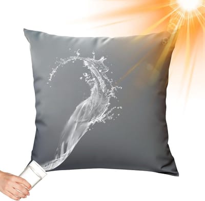 Waterdichte Bankkussenhoezen - Zitkussenhoes Rits - Tuinmeubilair Beschermen - Dubbelzijdig Waterdicht - 35x50 cm - Grijs