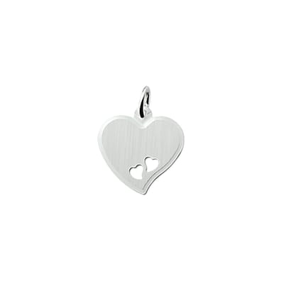 graveerhartje gediamanteerd zilver gerhodineerd 1321698