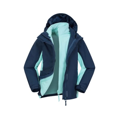 Mountain Warehouse Kinder/Kinder Lightning 3 in 1 Waterdichte Jas (Blauw)